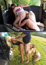 計程車愛愛   FakeTaxi Barbie Sins, Honour May Taxi training leads to threesome